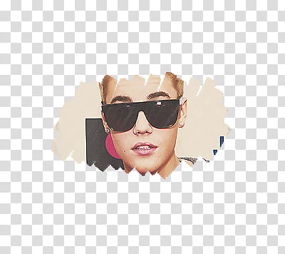  RAYONES, Justin Bieber wearing black sunglasses transparent background PNG clipart