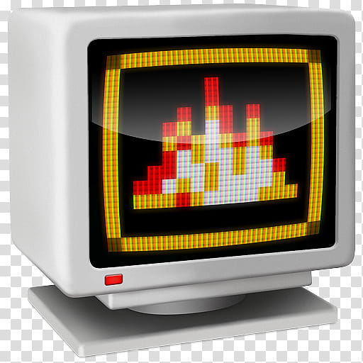 Sonic the Hedgehog Icons, Monitor, Fire Shield, gray CRT monitor art transparent background PNG clipart