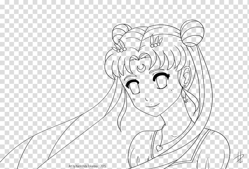 Usagi Tsukino Lineart transparent background PNG clipart
