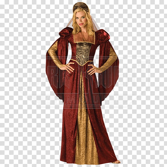 Medieval, Renaissance, Costume, Headpiece, Incharacter, Dress, Long Sleeve, Clothing transparent background PNG clipart
