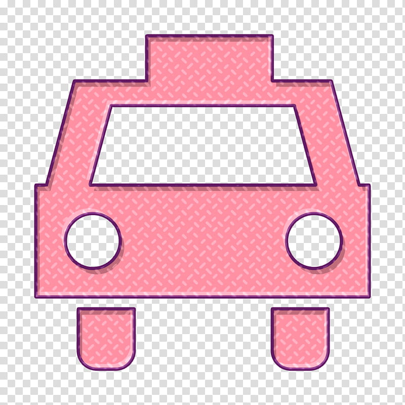 taxi icon, Line, Pink, Rectangle transparent background PNG clipart