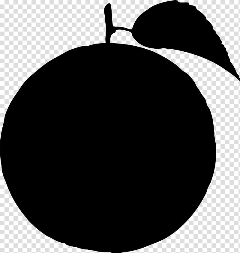 Tree Branch Silhouette, Leaf, Fruit, Black M, Apple, Blackandwhite, Plant, Circle transparent background PNG clipart