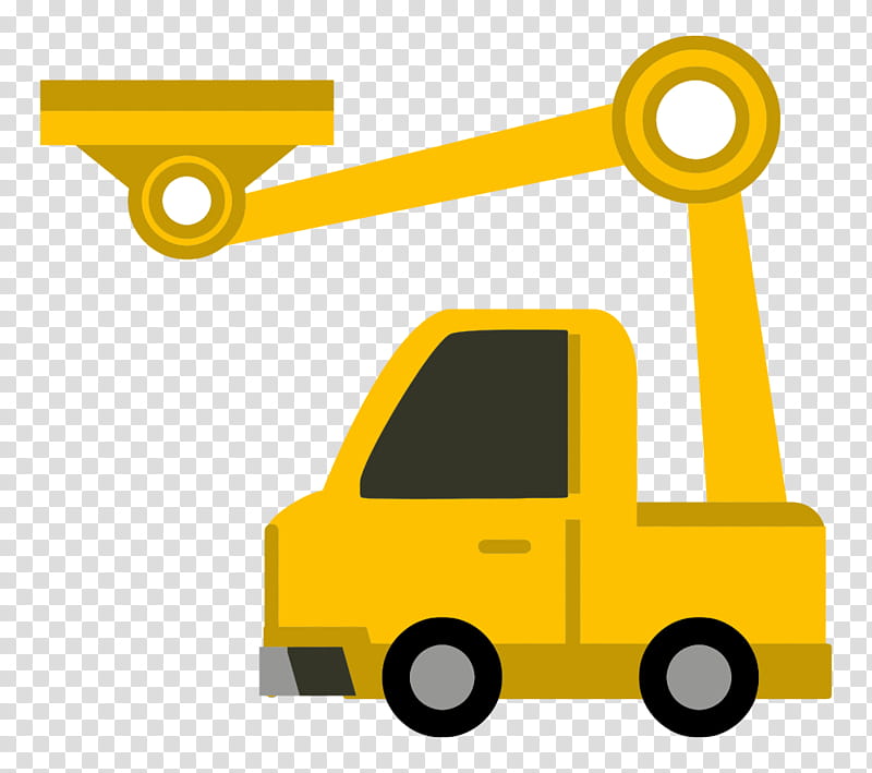 Crane Yellow, Mobile Crane, Truck, Heavy Machinery, Vehicle, Line, Area, Angle transparent background PNG clipart