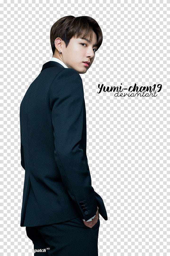 JungKook BTS, man in black suit jacket transparent background PNG clipart