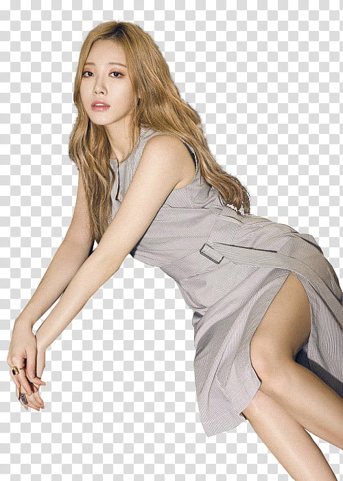 Yura Girl Day, woman wearing gray sleeveless dress transparent background PNG clipart