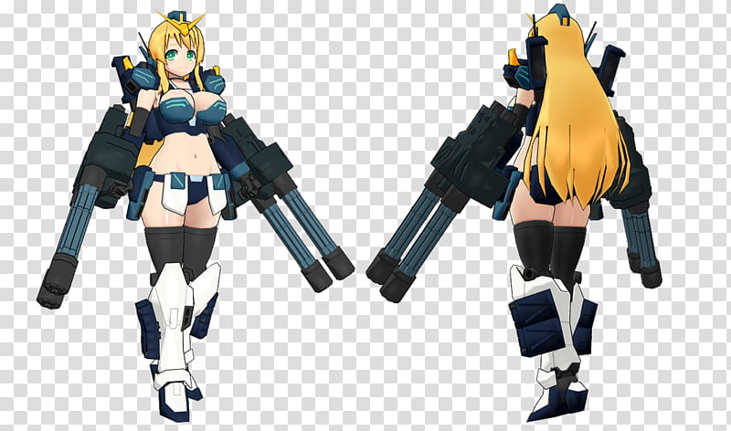 MMD MS Girl: Gundam Heavyarms Custom EW () transparent background PNG clipart