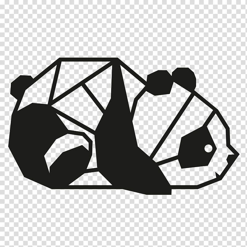 Geometric Shape, Giant Panda, Bear, Geometry, Wall Decal, Sticker, Drawing, Cuteness transparent background PNG clipart