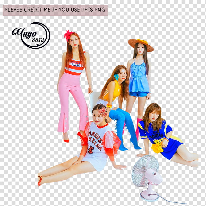 RED VELVET POWER UP, five group of woman transparent background PNG clipart