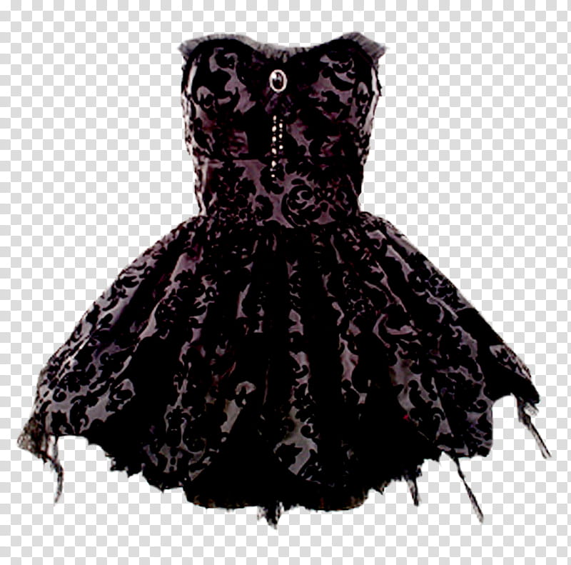 Gothic Clothing , women's black dress transparent background PNG