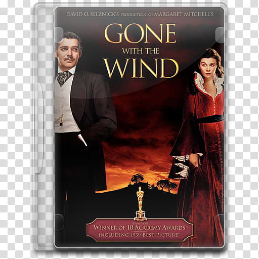Movie Icon , Gone with the Wind, Gone with the Wind movie case transparent background PNG clipart