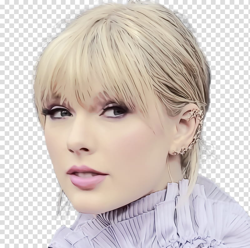Hair, Taylor Swift, Singer, Music, Blond, Bangs, Hair Coloring, Pixie Cut transparent background PNG clipart