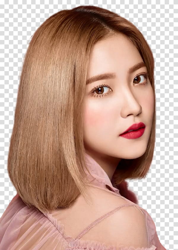 Red Velvet ETUDE HOUSE P, Red Velvet Yeri wearing red lipstick transparent background PNG clipart