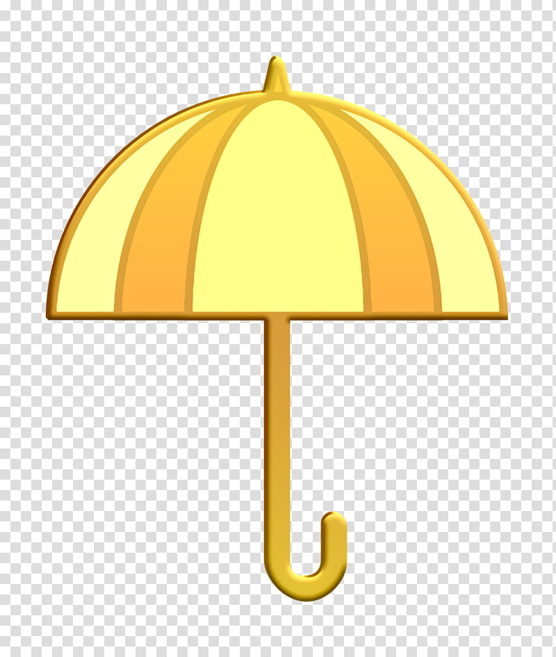 opened icon protection icon rain icon, Umbrella Icon, Lighting, Yellow, Light Fixture, Lamp, Lighting Accessory, Fashion Accessory transparent background PNG clipart