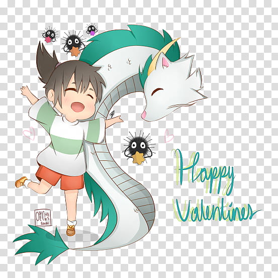 Valentine- Chihiro Y Haku transparent background PNG clipart