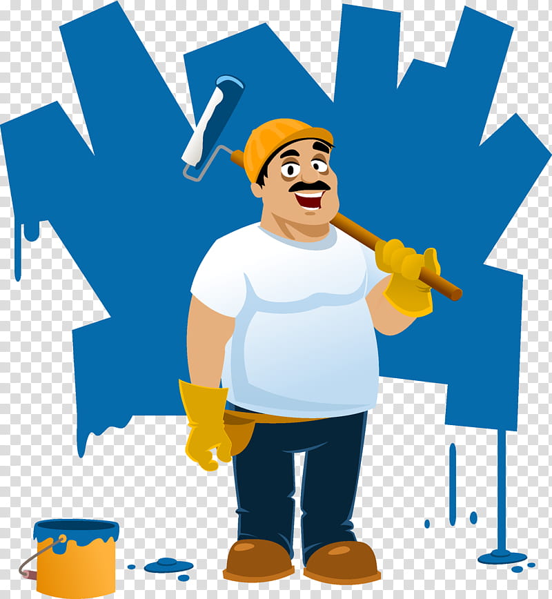Painting, House, Interior Design Services, Renovation, Building, Yellow, Male, Standing transparent background PNG clipart