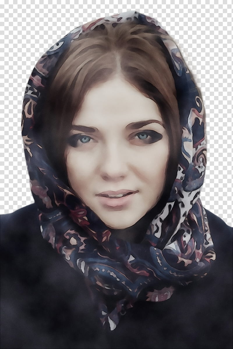 Woman Face, Portrait, Scarf, Fashion, Headscarf, Clothing, , Royaltyfree transparent background PNG clipart