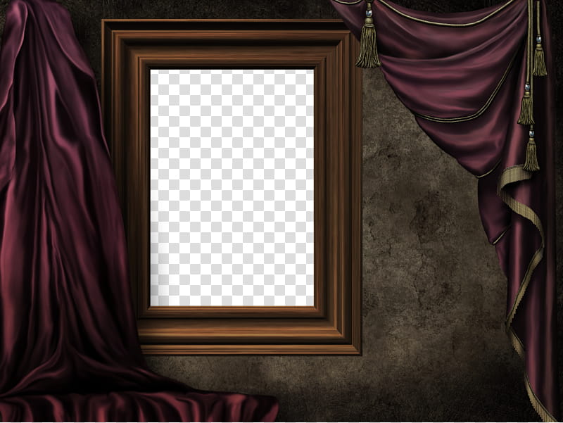 wall frame , brown wooden frame template transparent background PNG clipart