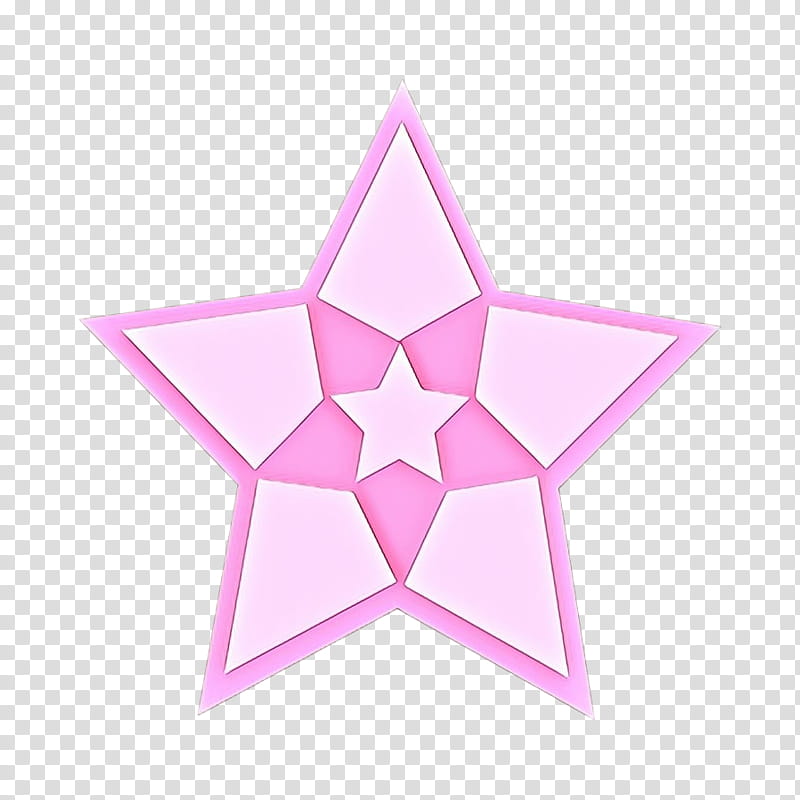 pink star symmetry pattern triangle, Cartoon, Magenta, Logo transparent background PNG clipart