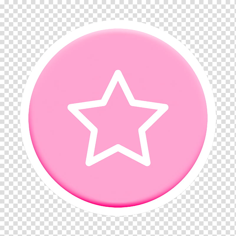 favourite icon star icon starred icon, Pink, Magenta, Material Property, Symbol, Circle, Logo transparent background PNG clipart