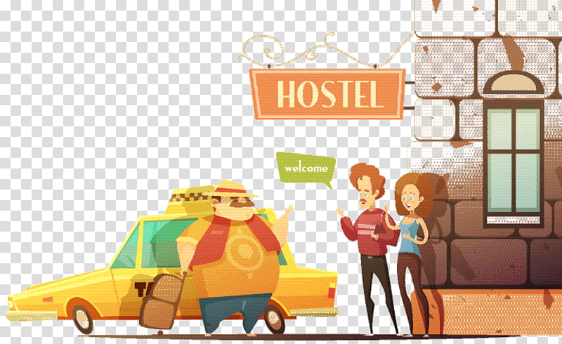 Car, Guest House, Backpacker Hostel, Hotel, Cartoon, Transport, Vehicle, Animation transparent background PNG clipart