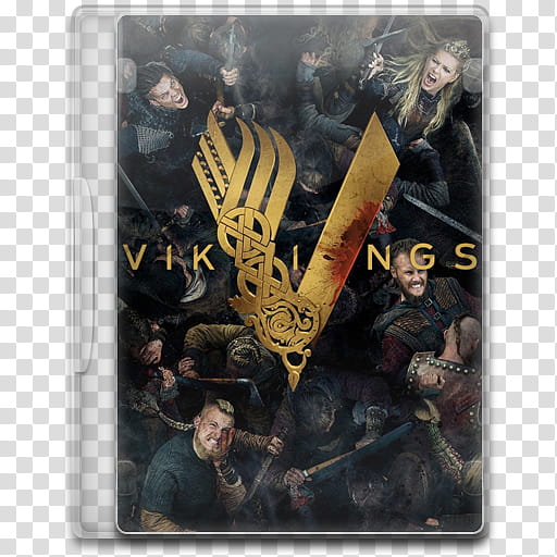 TV Show Icon , Vikings , closed Vikings V DVD case transparent background PNG clipart