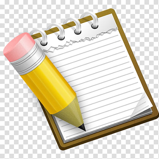 TextEdit Icon, textedit_icon_, notepad and pencil transparent background PNG clipart
