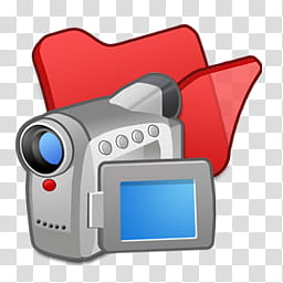 Refresh CL Icons , folder_red_videos, grey camcorder icon transparent background PNG clipart