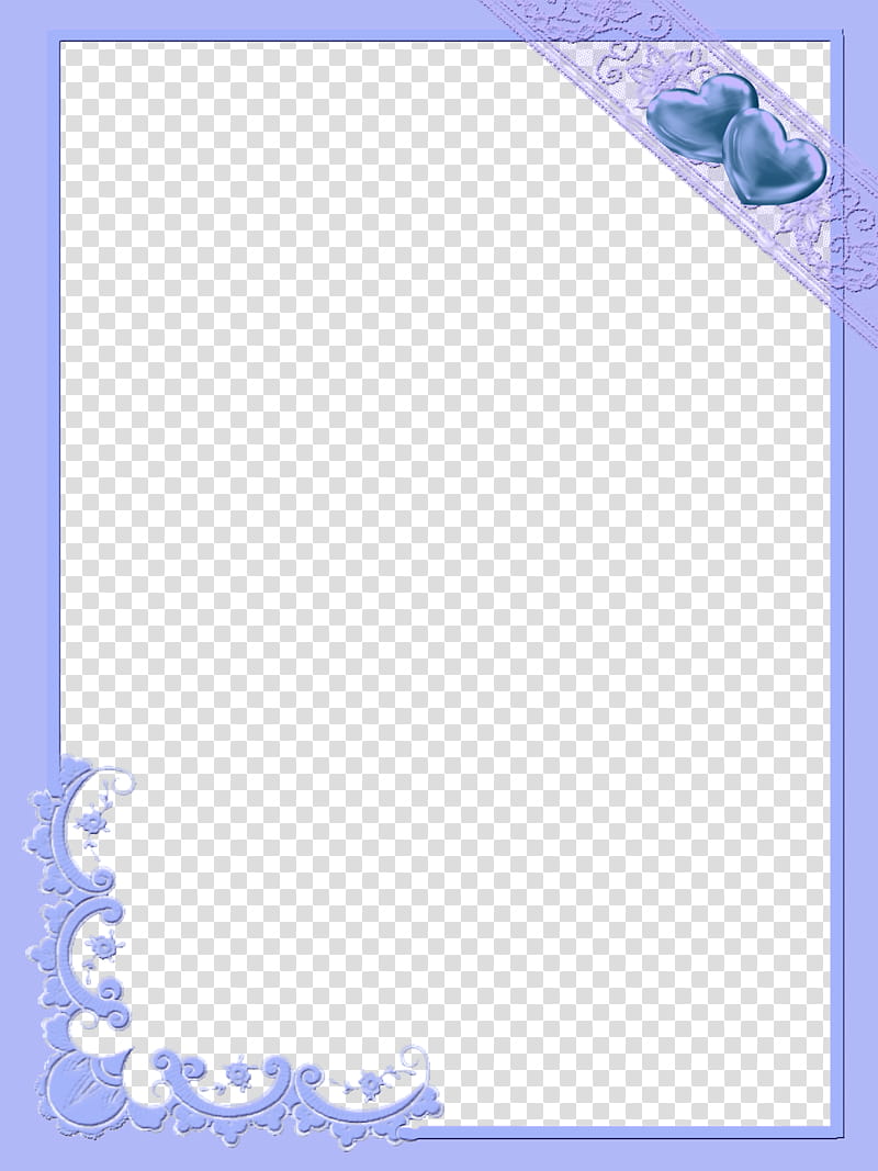 ba, blue and pink floral frame transparent background PNG clipart