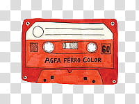 Cassettes, red and white cassette tape illustration transparent background PNG clipart