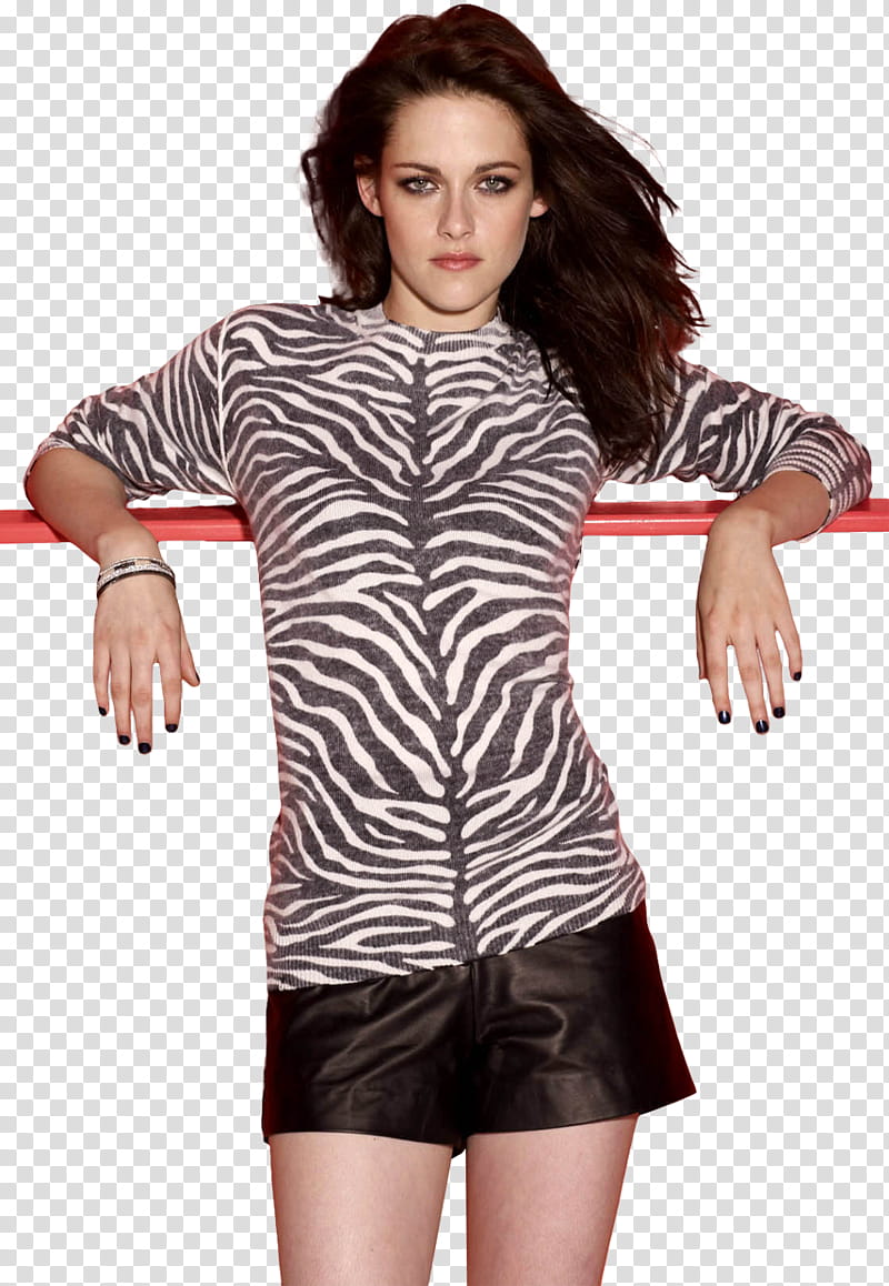 primer de resources, Kirsten Stewart leaning on red pipe transparent background PNG clipart