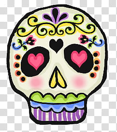 sugar skull illustration transparent background PNG clipart