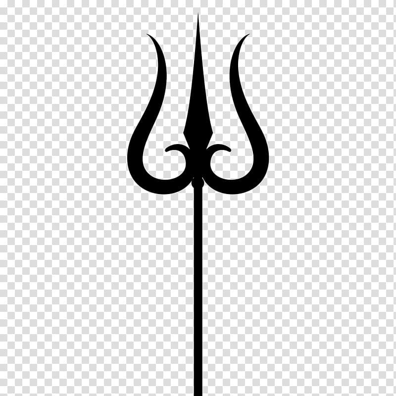 Shiva, Trident, Trishula, Symbol, Blackandwhite transparent background PNG clipart