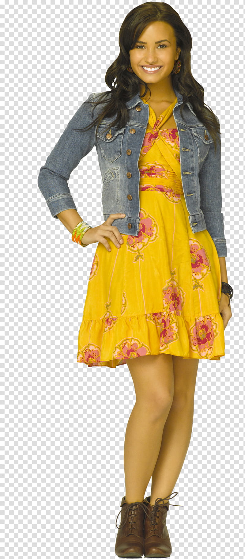 Demi Lovato, smiling and standing woman with right arm akimbo transparent background PNG clipart