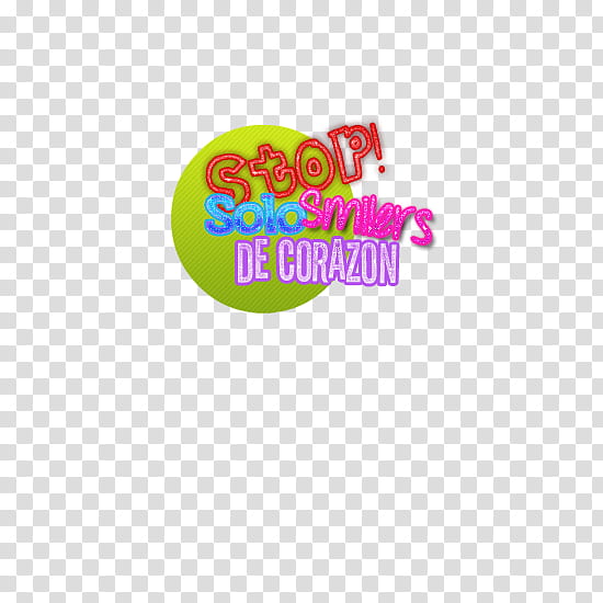 Stop Solo Smilers De Corazon transparent background PNG clipart