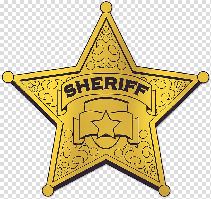 Cowboy Hat, Badge, Sheriff, American Frontier, Police, Western, Kerchief, Yellow transparent background PNG clipart