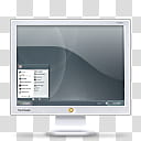 Iconorama  Seven Icons, A, white computer monitor art transparent background PNG clipart