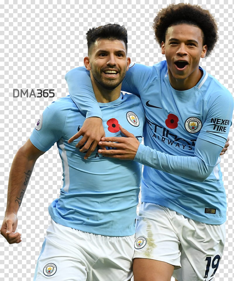 Sergio Aguero and Leroy Sane transparent background PNG clipart