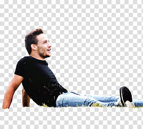 Liam Payne, man laying on grass transparent background PNG clipart
