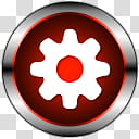 PrimaryCons Red, cog logo transparent background PNG clipart