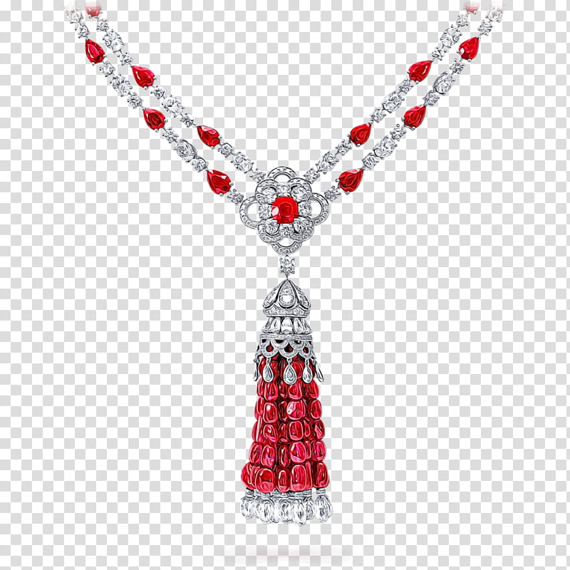jewellery necklace fashion accessory red body jewelry, Watercolor, Paint, Wet Ink, Ruby, Gemstone, Jewelry Making, Silver transparent background PNG clipart