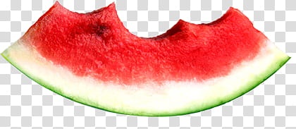 Fruits, sliced watermelon fruit with bite transparent background PNG clipart