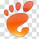 Ubuntu Linux Logo Icon, gnome fire, orange footprint raster art transparent background PNG clipart