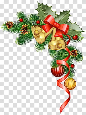 Christmas decoration, Watercolor, Paint, Wet Ink, Oregon Pine, Colorado Spruce, Tree, Branch transparent background PNG clipart thumbnail