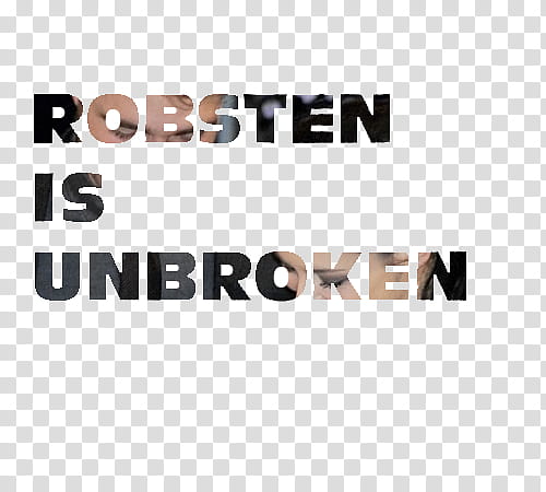 Texto  Robsten is UNBROKEN, Robsten Is Unbroken text transparent background PNG clipart
