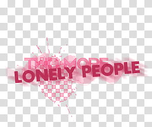 lonely people text transparent background PNG clipart