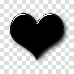 Black Glass Layer Style, black heart illustration transparent background PNG clipart