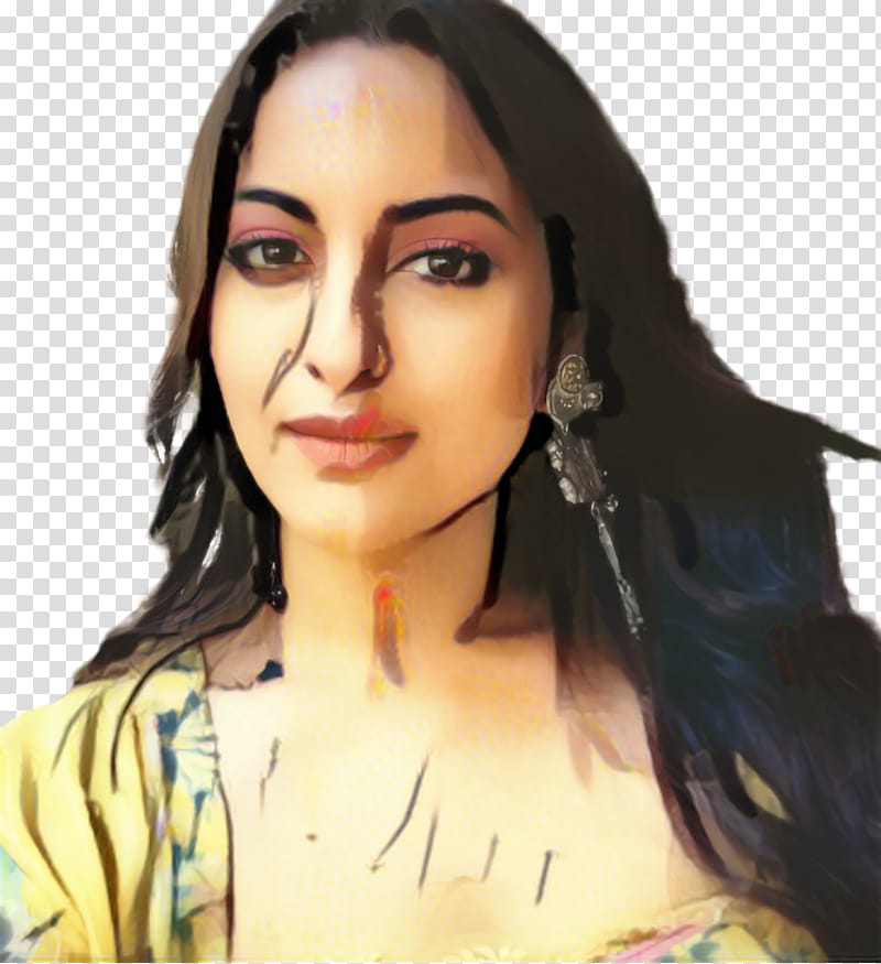 Painting, Sonakshi Sinha, Actor, Bollywood, Celebrity, Pakistan, Beauty, Eyebrow transparent background PNG clipart