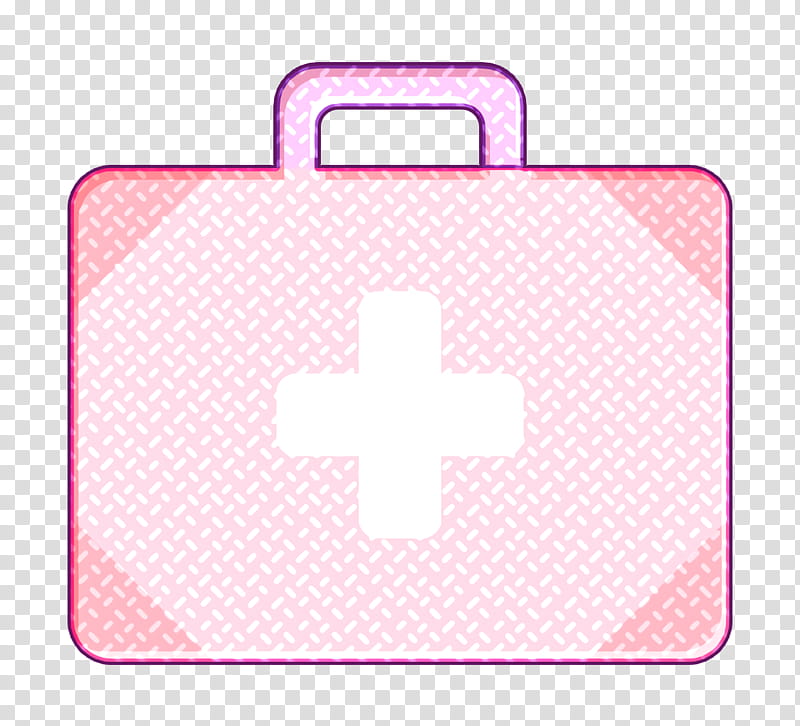 Doctor icon Miscellaneous icon First aid kit icon, Pink, Material Property, Bag, Baggage transparent background PNG clipart