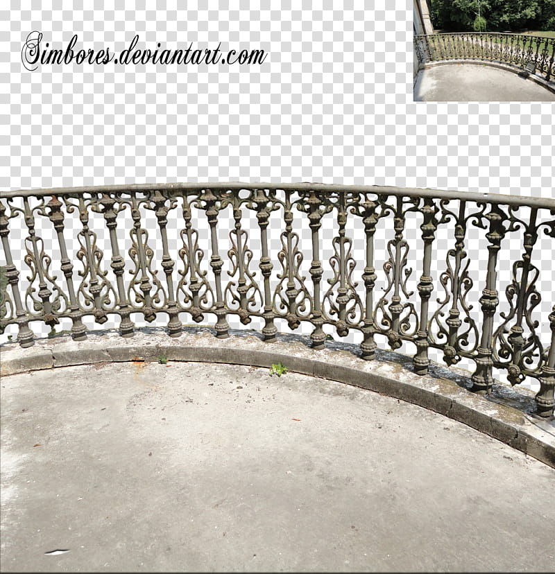 Fence, white and gray concrete railways transparent background PNG clipart