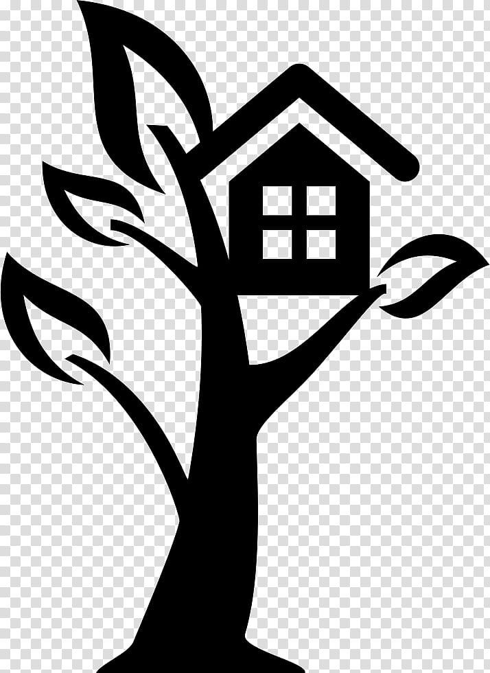 Tree Branch Silhouette, Tree House, Building, Trunk, Symbol, Garden Buildings, Black And White
, Plant transparent background PNG clipart